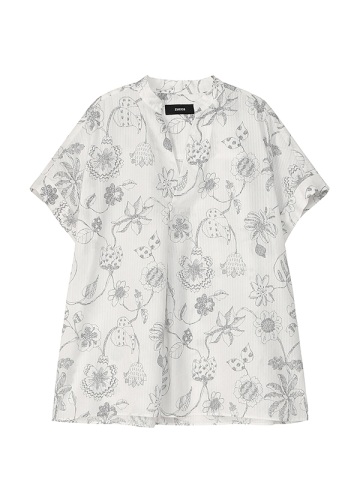ZUCCa / DRAWING FLOWER PRINT / �u���E�X