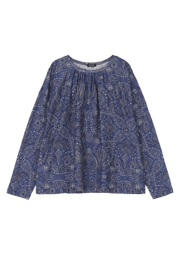 ZUCCa / FLORAL SCARF PRINT JERSEY / �J�b�g�\�[