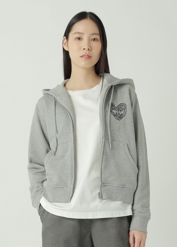 ZUCCa / HEART LOGO ZIP-UP HOODIE / �X�E�F�b�g