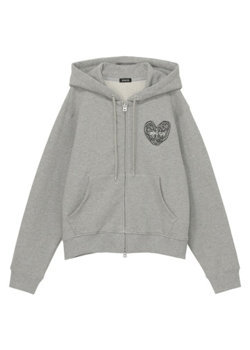ZUCCa / HEART LOGO ZIP-UP HOODIE / �X�E�F�b�g