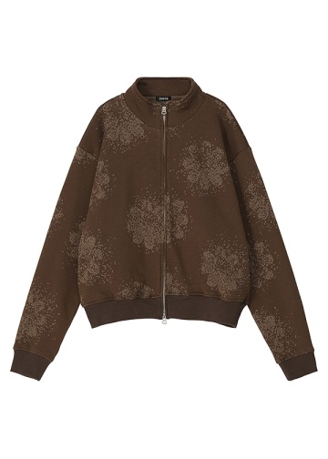 <��s�\��> ZUCCa / FLOWER JACQUARD SWEATSHIRT / �u���]��