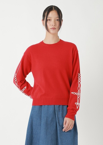 <��s�\��> ZUCCa / EMBROIDERY KNIT / �g�b�v�X