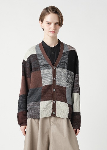 ZUCCa / COLOR BLOCK KNIT / �J�[�f�B�K��