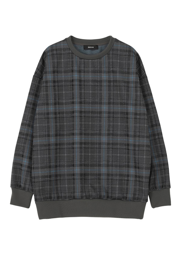 ZUCCa / PEチェックジャージィー / スウェット(M light gray(23