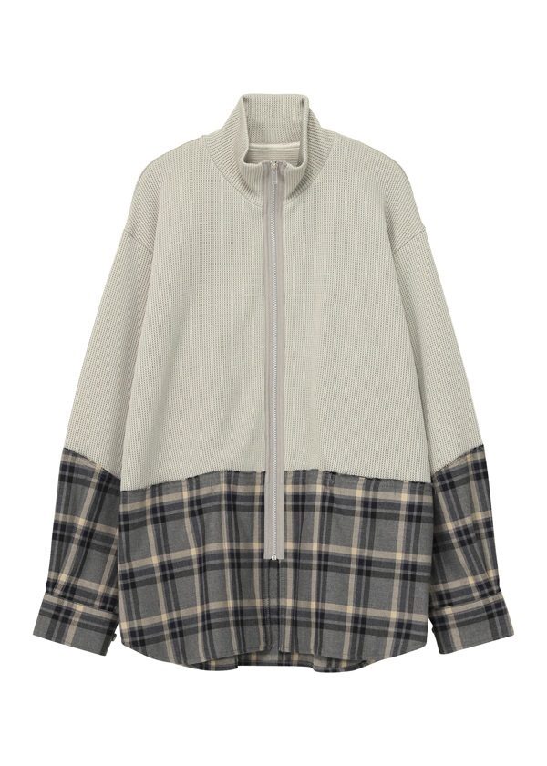 ZUCCa / メンズ チェックドッキング / ブルゾン(M navy(13)): CABANE de ZUCCa| A-net ONLINE  STORE