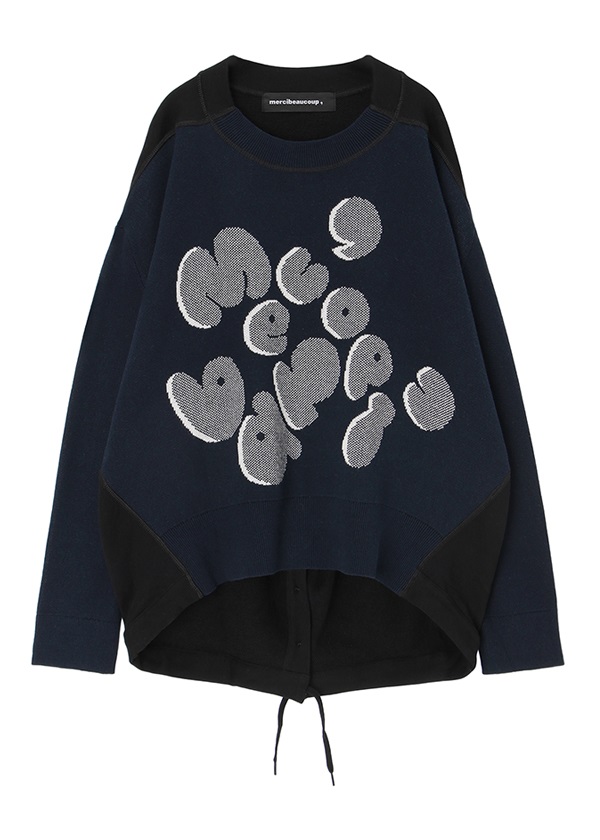 <先行予約> メルシーボークー、 / Ｂ：ロゴニットソー / ニットプルオーバー