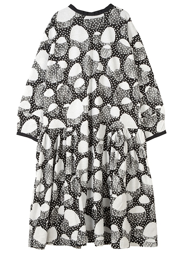 ネ ネット 雪柄ジャージ ワンピース 黒 Ne Net Dresslova Com