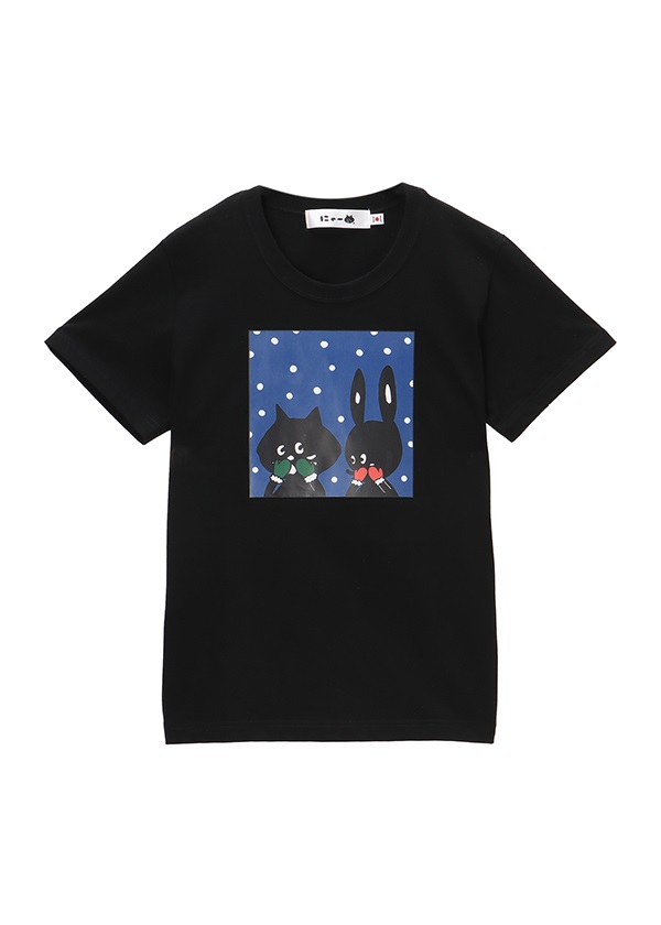 にゃー / にゃーはたびがすきT ゆきのくに / Tシャツ 黒