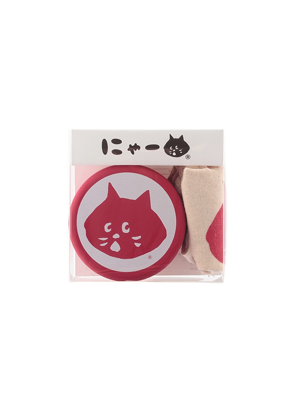 にゃー / にゃーお茶こもの / お茶缶 朱赤