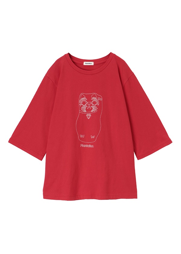 Plantation / MANEKINEKO T / カットソー 朱赤