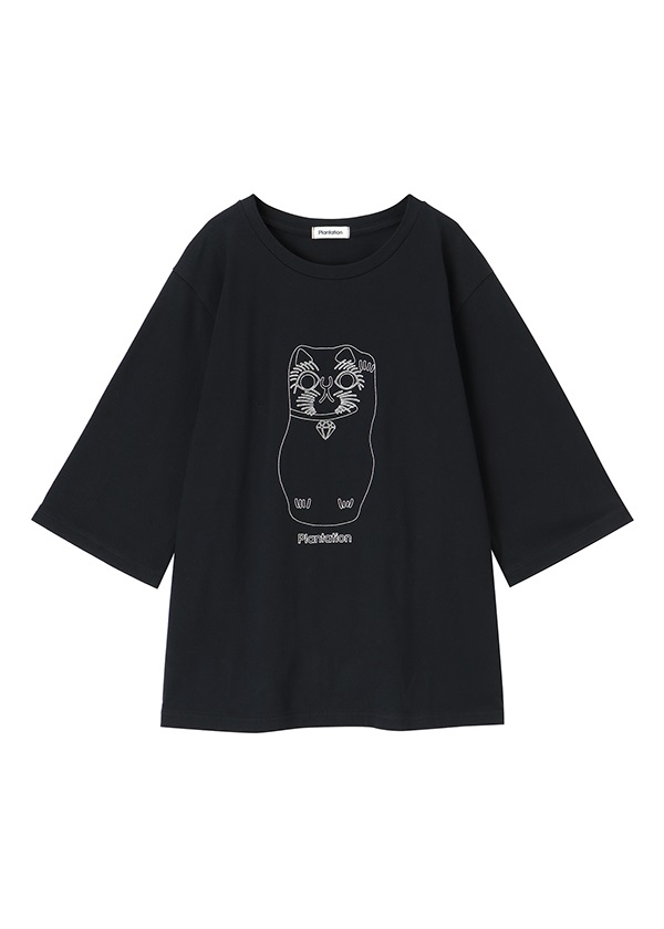 Plantation / MANEKINEKO T / カットソー 黒