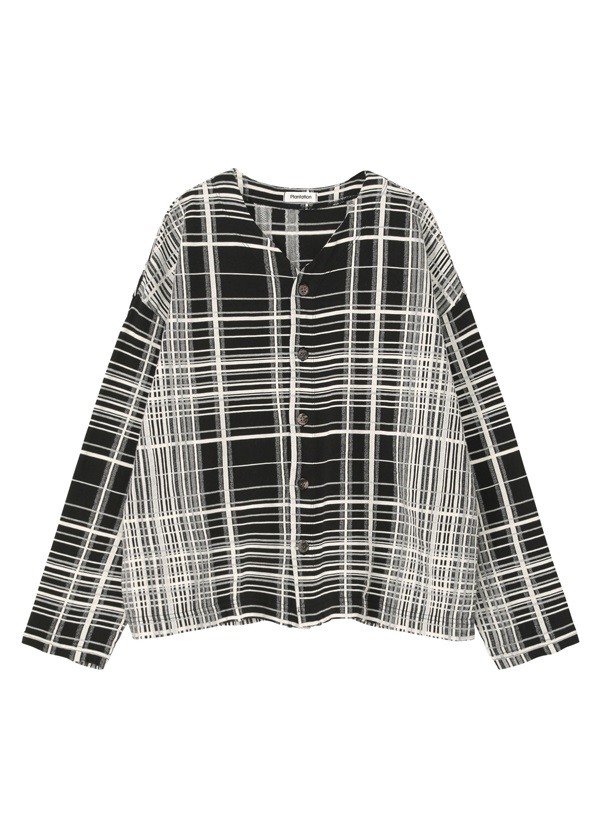 SALON adam et rope'｜フォックスウール片畦Vネックニット