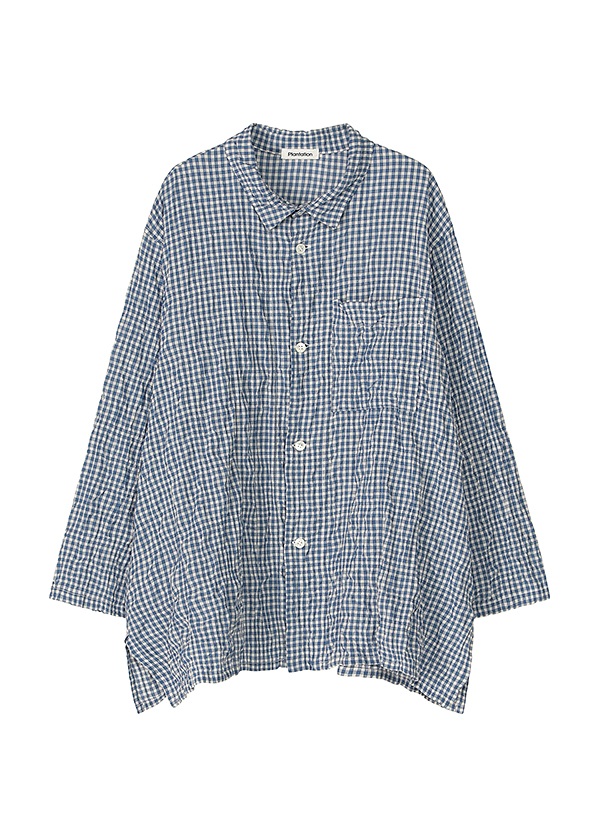 Plantation / ギンガムシュリンク / シャツ(M blue(12)): Plantation 