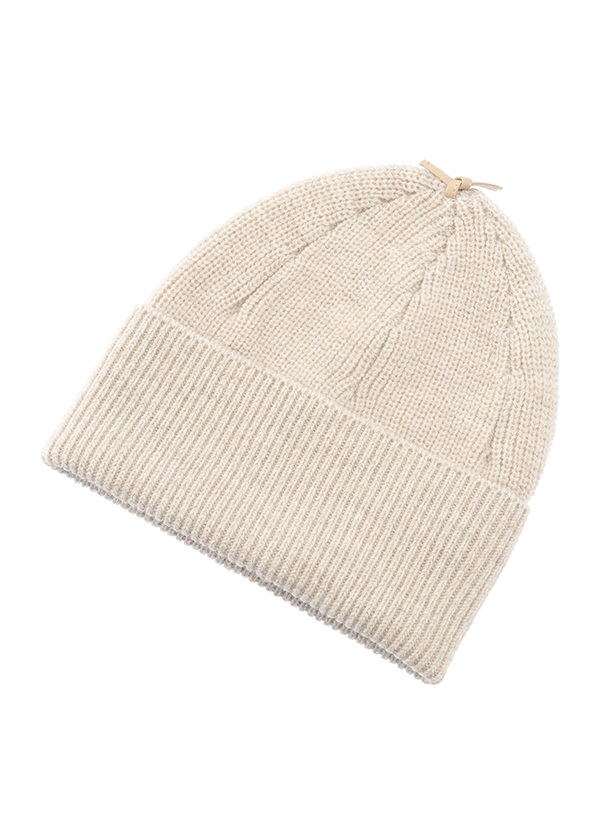 GF Leather Strap Knit cap オフ白