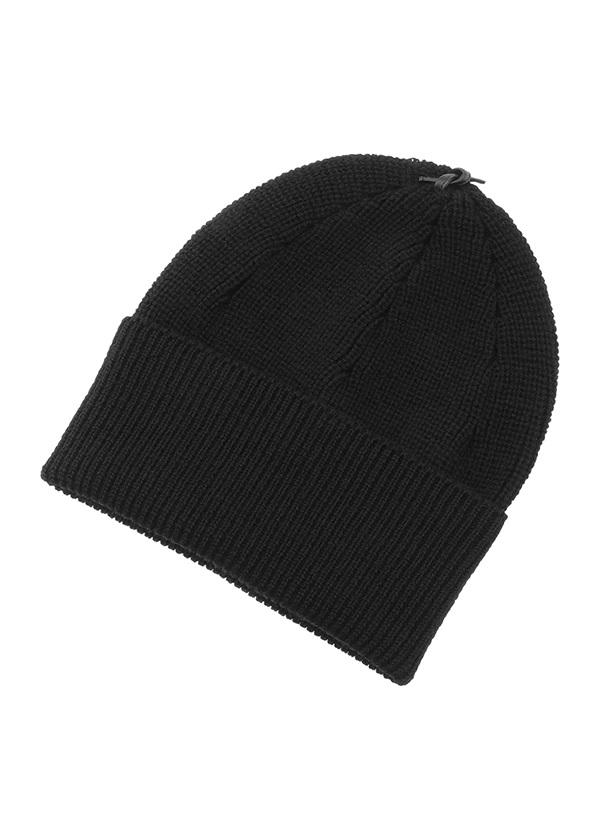 GF Leather Strap Knit cap 黒