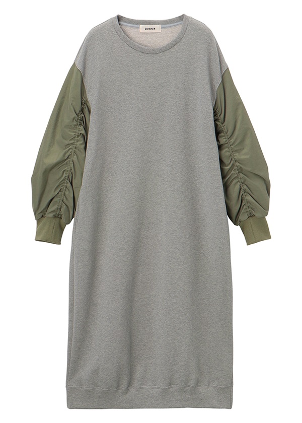 Zucca S C Nスリーブ裏毛 ワンピース M Gray 24 Sale Humor ユーモア