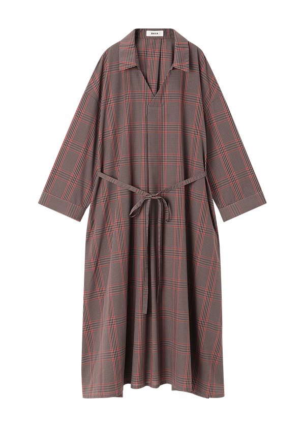 Zucca O Peチェック ワンピース M Brown 04 Sale Humor ユーモア Zucca O Peチェック ワンピース M Brown 04 Sale Humor ユーモア