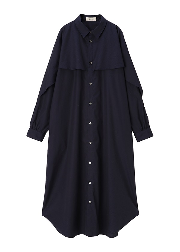 Zucca P レイヤーシャツ ワンピース M Navy 13 Ladies Tops Humor ユーモア