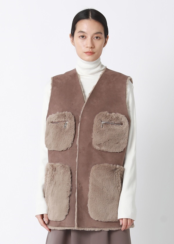 ZUCCa / エコムートン / ベスト(M dark brown(05)): ZUCCa| A-net
