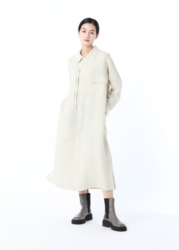ZUCCa / PO ストレッチダブルジョーゼット / ワンピース(M off white