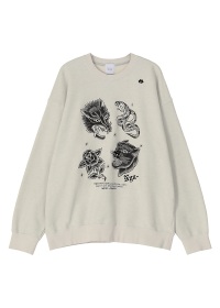 NYA- / HAND EMBROIDERY SWEATSHIRT / XEFbggbvX