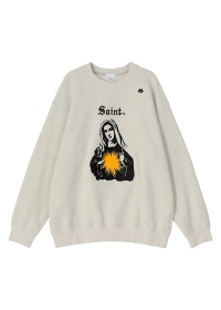 NYA- / HAND EMBROIDERY SWEATSHIRT / XEFbggbvX