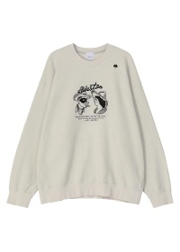 NYA- / HAND EMBROIDERY SWEATSHIRT / XEFbggbvX