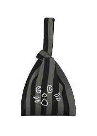 NYA- / STRIPED ONE HANDLE KNIT BAG / �o�b�O
