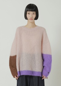 <��s�\��> NYA- / COLOR BLOCK KNIT / �j�b�g�v���I�[�o�[