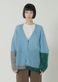 <��s�\��> NYA- / COLOR BLOCK KNIT / �j�b�g�J�[�f�B�K��
