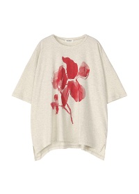 先行予約> Plantation / ブラッシュフラワーT / Tシャツ(L off white