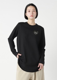 ZUCCa / HEART LOGO SHIRT TAIL T / �J�b�g�\�[