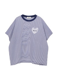 ZUCCa / PO HEART LOGO STRIPED T / Tシャツ(M blue(12)): ZUCCa| A