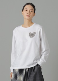 m♡ページ S/S EMBROIDERED COTTON SHIRT / 刺繍モチーフ パイピング