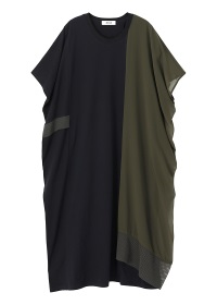 ZUCCa チェックドッキングジャージィー ワンピース 先行予約> ZUCCa / チェックドッキングジャージィー