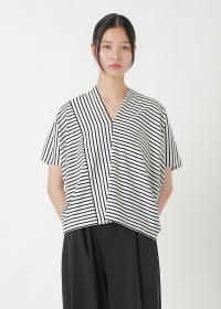 <��s�\��> ZUCCa / CENTER STRIPE JERSEY / �J�b�g�\�[